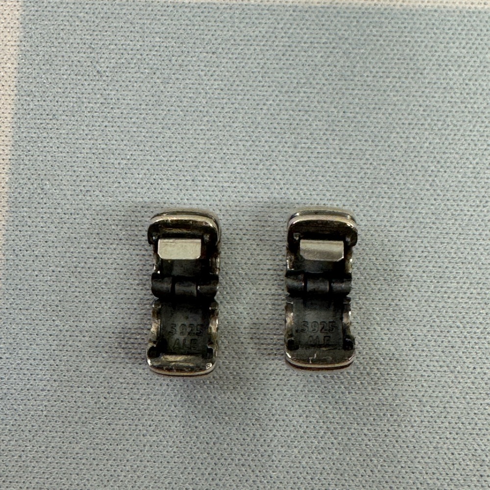 Two Pandora Authentic Ribbed Sterling Silver Clip Charm - Picture 5 of 5